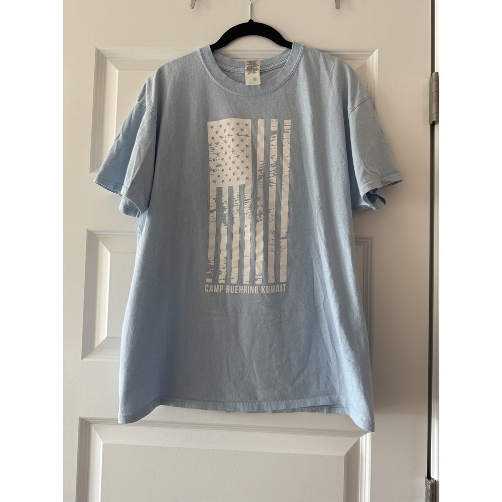 CAMP BUEHRING Kuwait Large Flag T-Shirt Military
